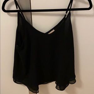 Black sheer tank top